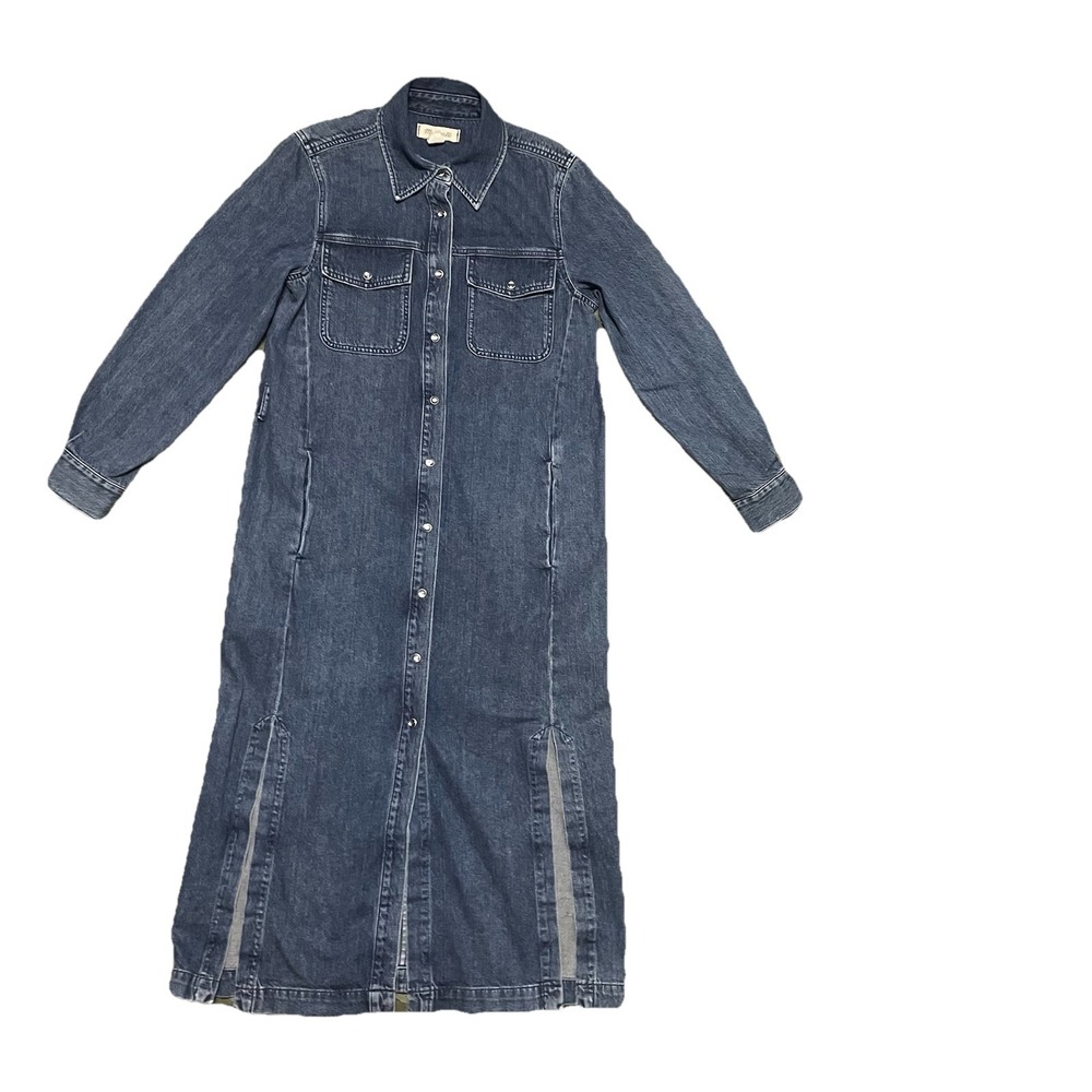 Madewell Dark Denim Button-Front Midi Dress